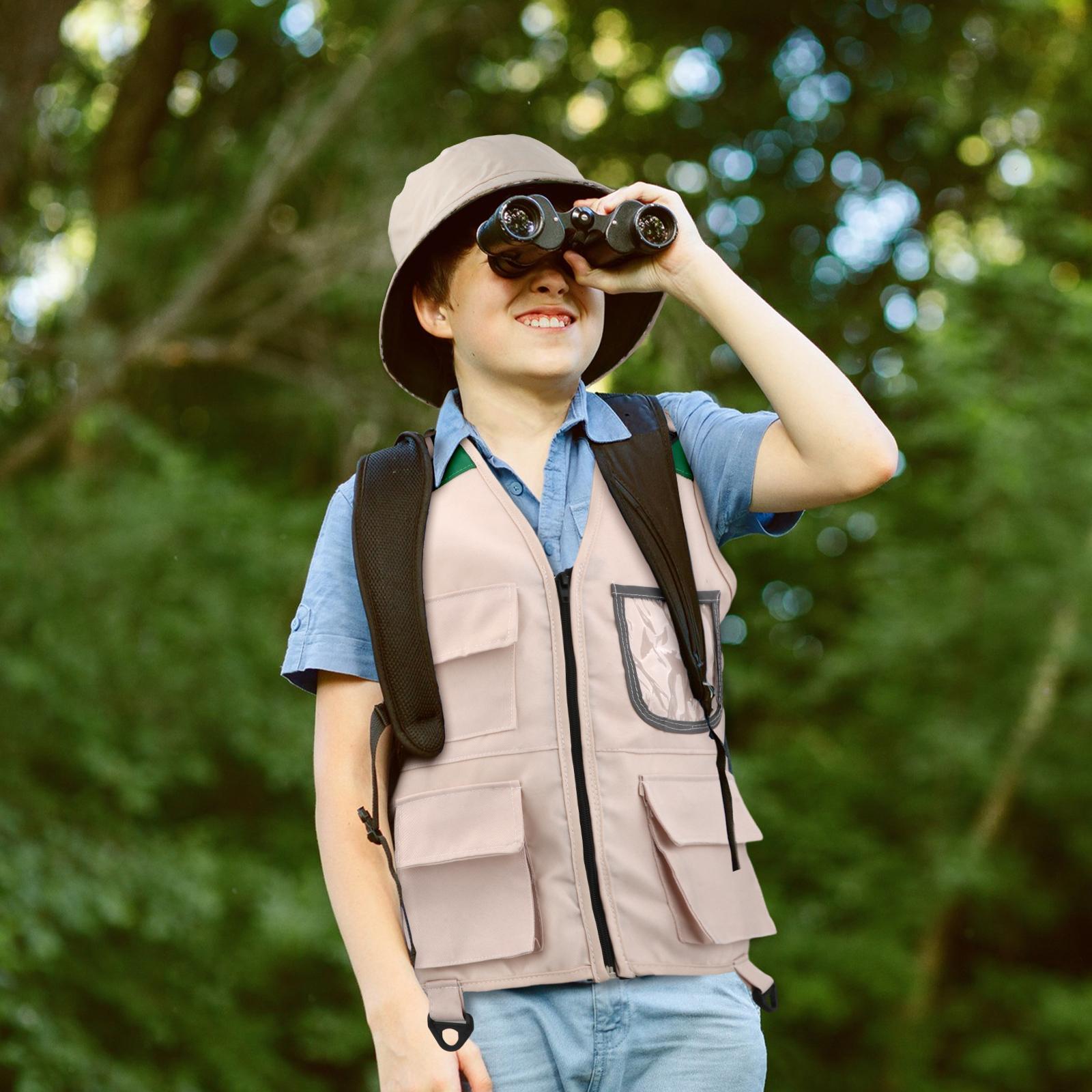 Zoo Outdoor Adventure Set - 動物園の飼育員、公園のレンジャー、子供向けのアウトドアアドベンチャーキット、カーゴベストと帽子