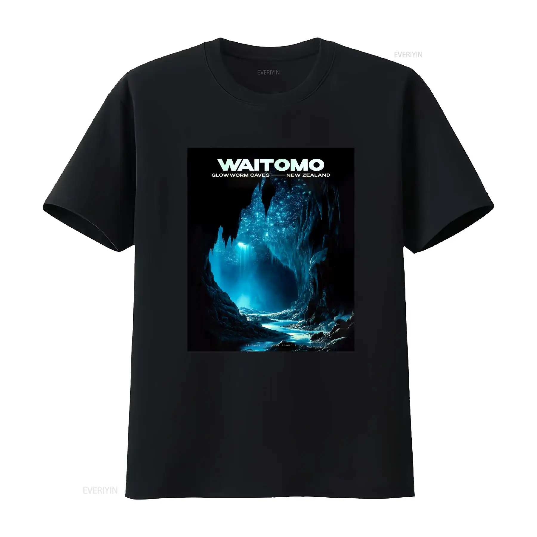 Outdoor Adventure New Zealand - ウェイトモーゴ洞窟 Tシャツ ニュージーランド アドベンチャー アパレル グローワームにインスパイアされた旅行ギフトのアイデア