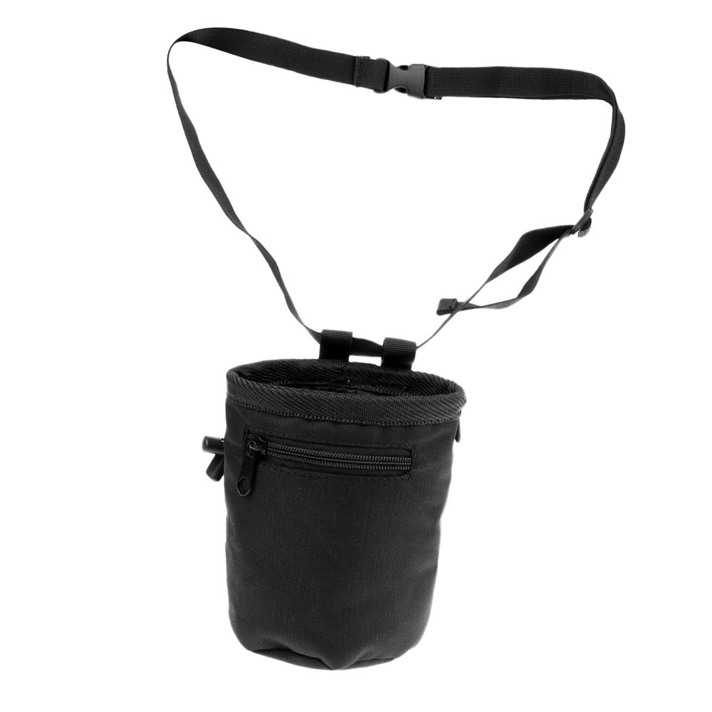 Chalk Bag Bouldering - オックスフォード生地のチョークバッグ、ウエストストラップとジッパーポケット付き、クライミングチョーク収納用