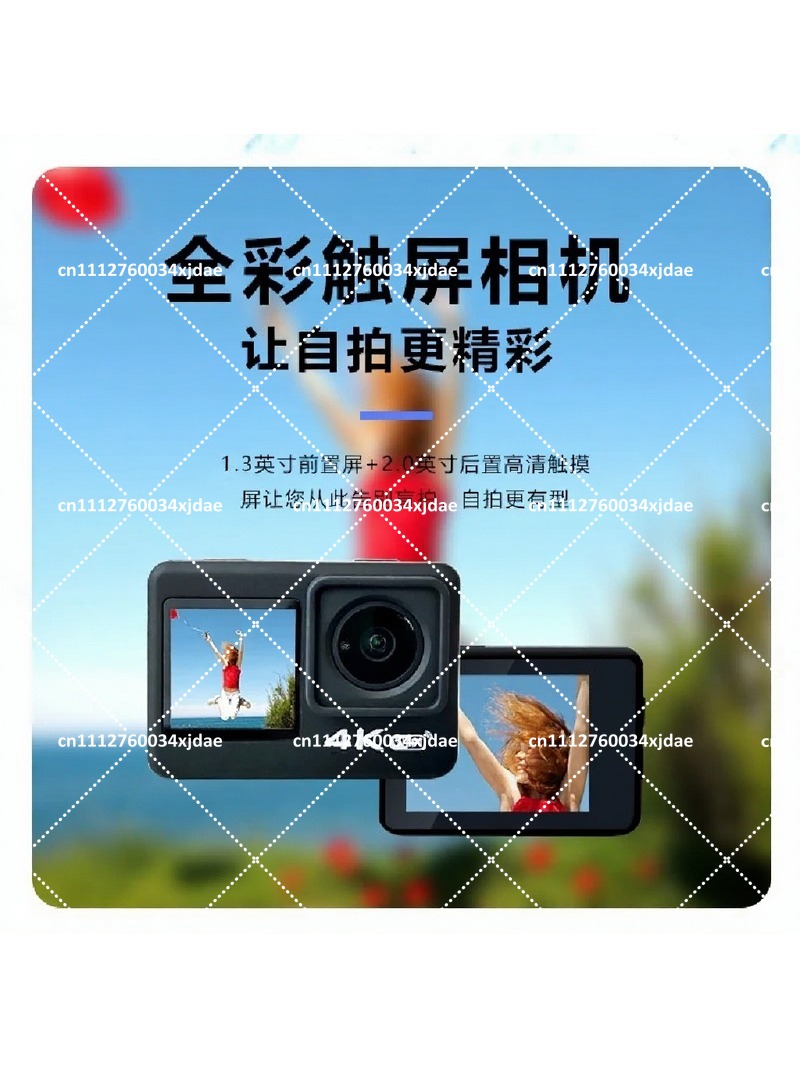 Outdoor Adventure Videos - 4Kアクションカメラ 60FPS スポーツカメラ デュアルスクリーン搭載 防水 アウトドアアドベンチャービデオレコーダー