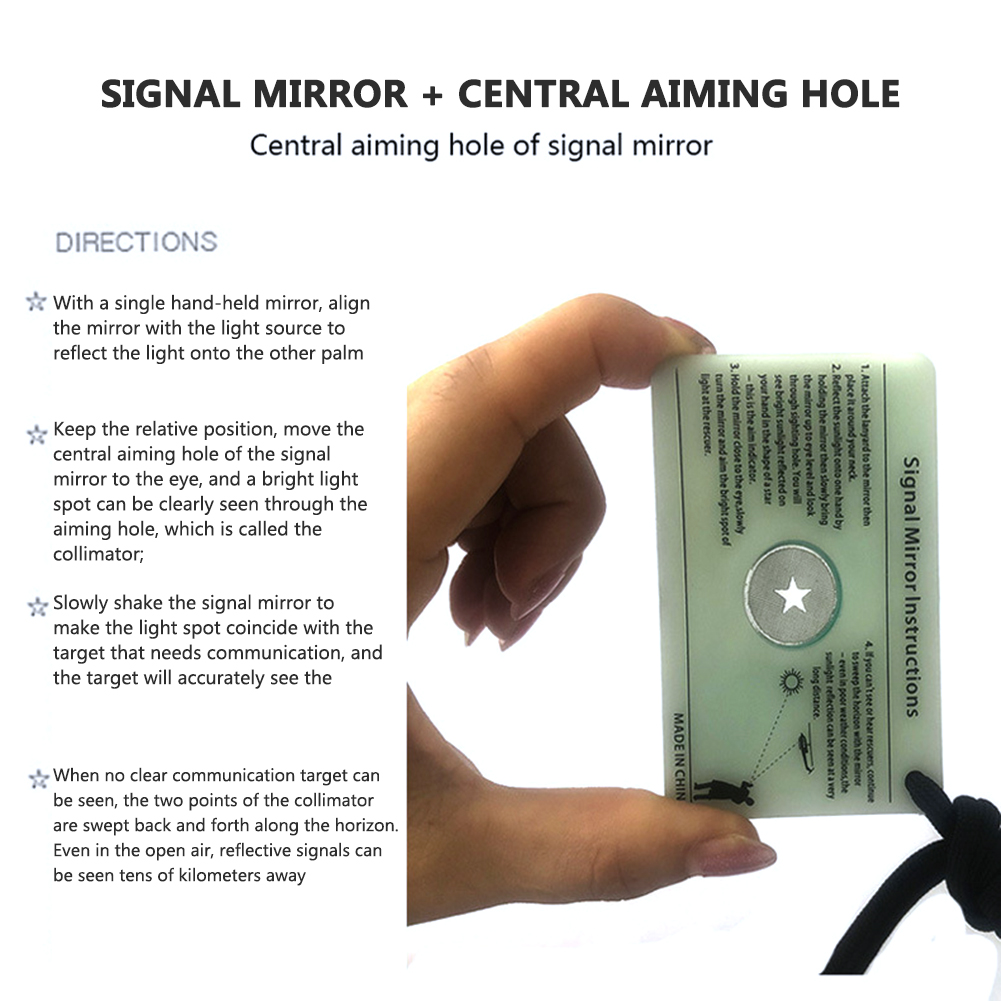 多機能サバイバルマリンカヤック緊急救助信号ミラー屋外ツール - Signal Mirror Rescue のレビューと価格