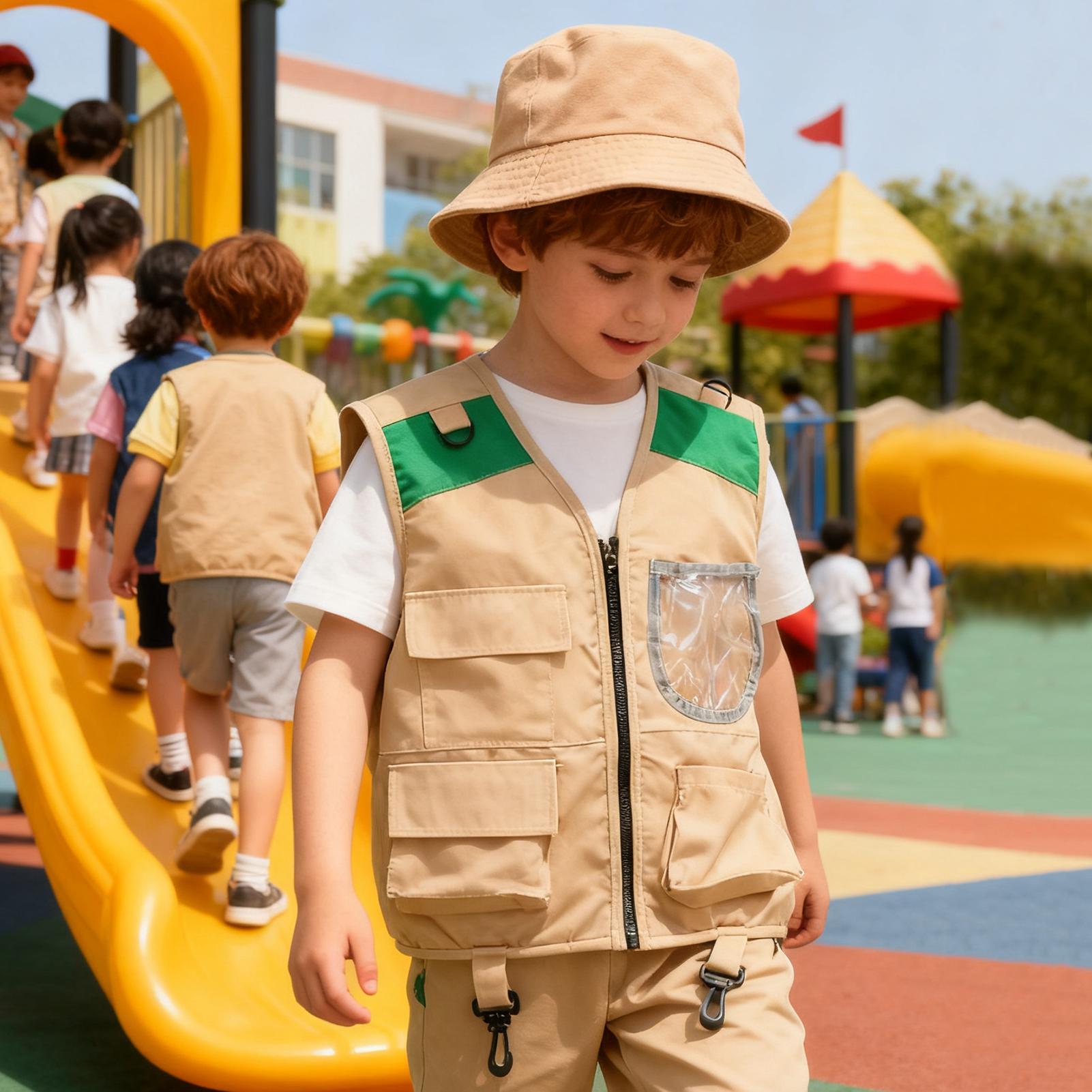 キッズエクスプローラーハットとベストコスチュームセット キッ - Outdoor Adventure With Kids のレビューと価格