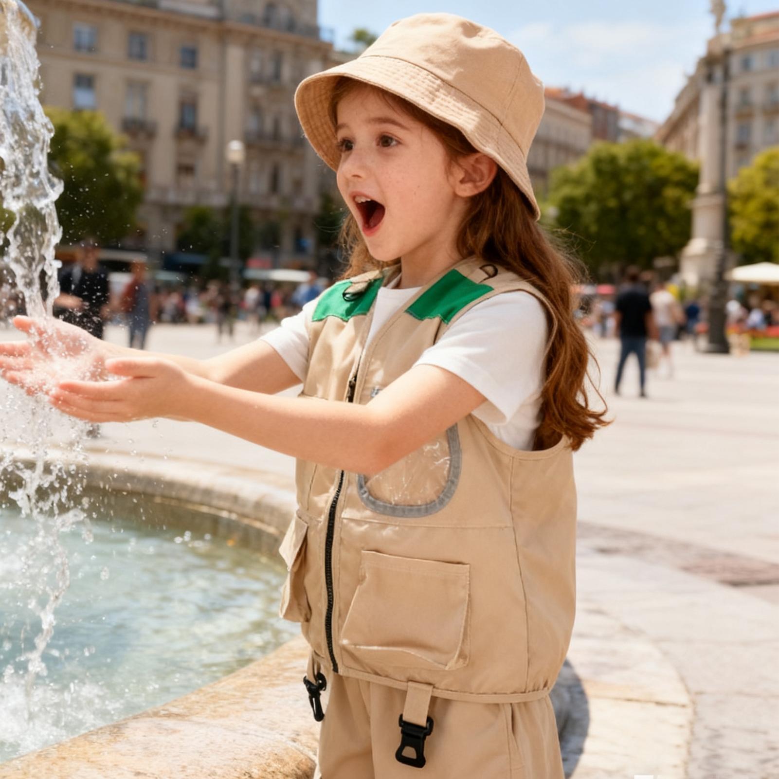 キッズエクスプローラーハットとベストコスチュームセット キッ - Outdoor Adventure With Kids のレビューと価格