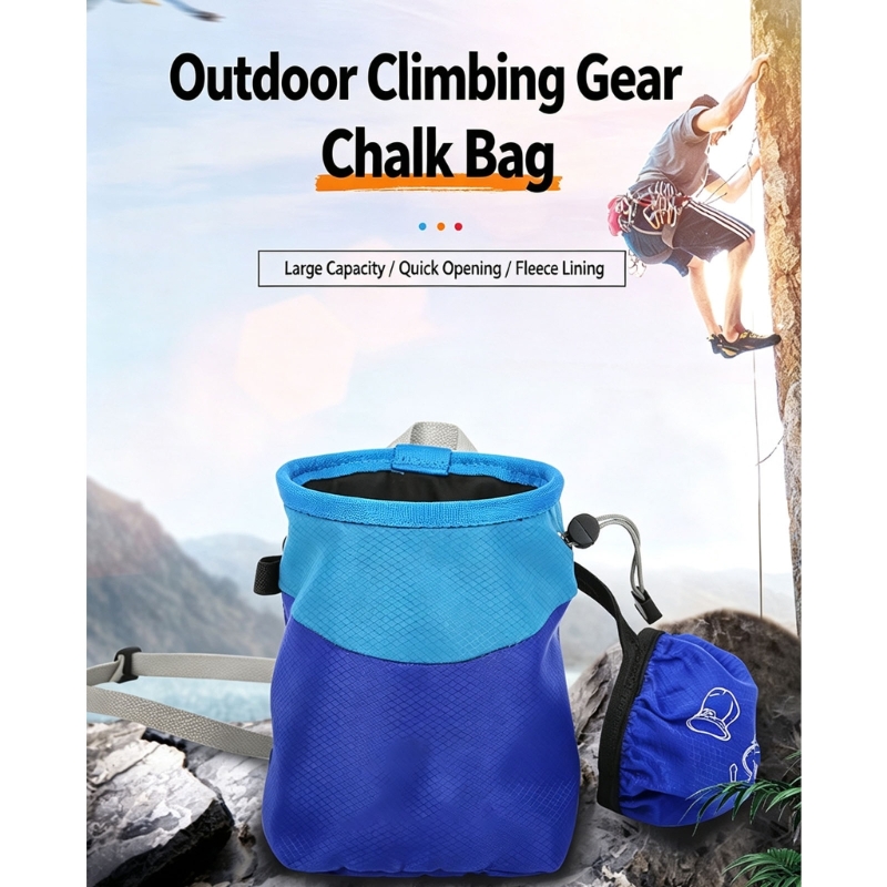 ロッククライミンググリップチョークバッグ、コードトップ、ウェ - Chalk Bag Bouldering のレビューと価格
