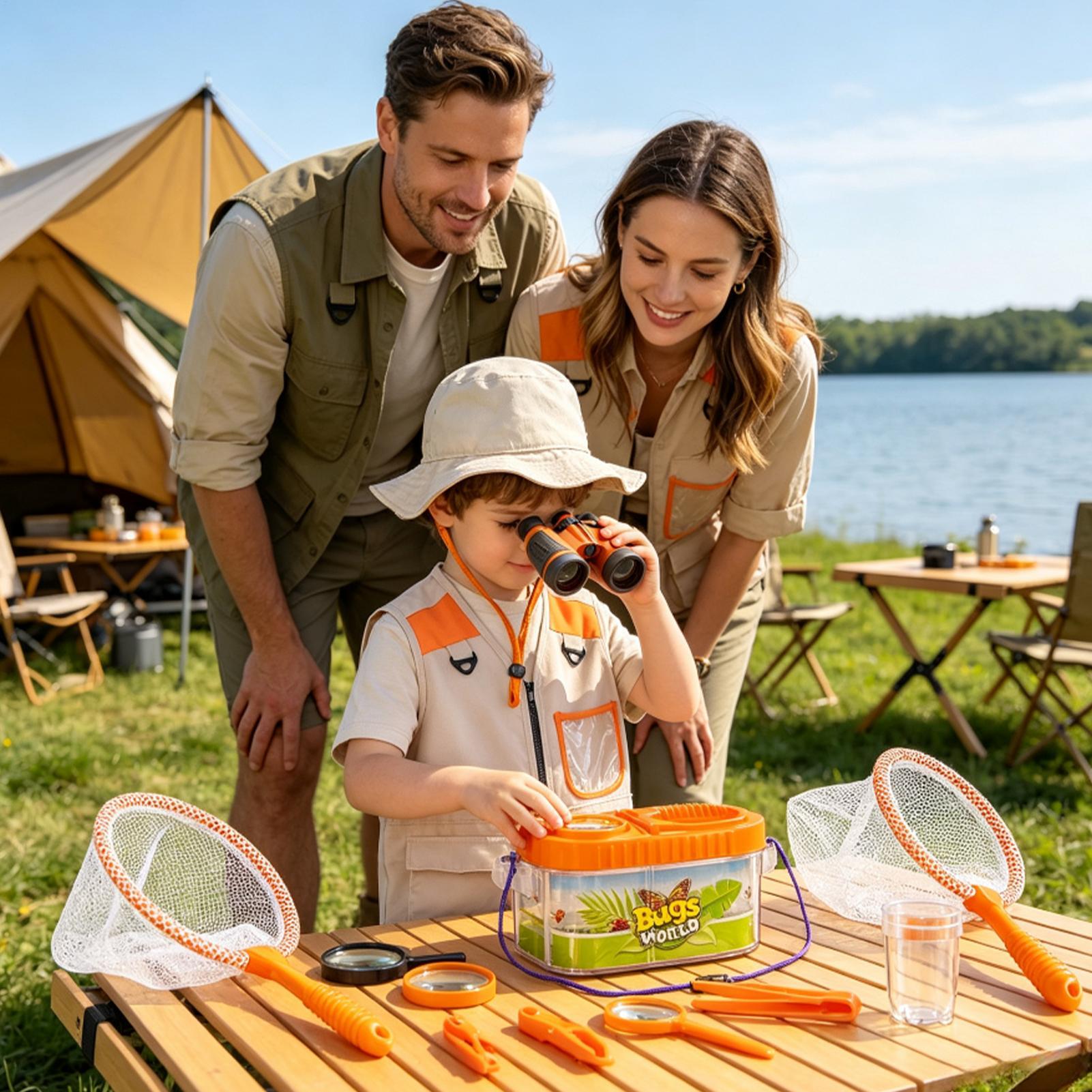 子供用アドベンチャーキット 虫眼鏡付き帽子 軽量科学キット  - Outdoor Adventure Girl のレビューと価格