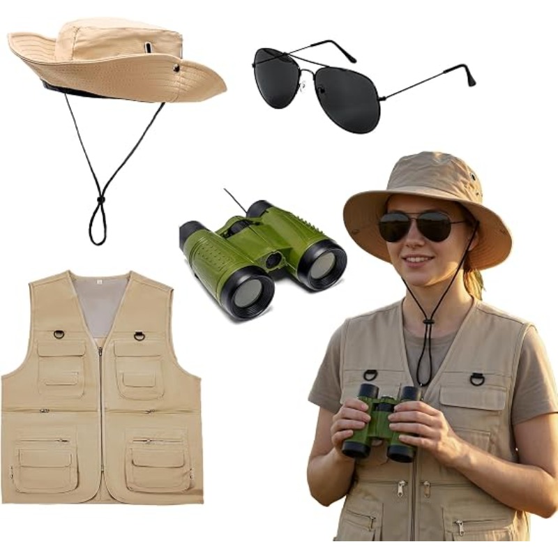 サファリコスチューム メンズセット、動物園職員風、大人用、ア - Zoo Outdoor Adventure Set のレビューと価格