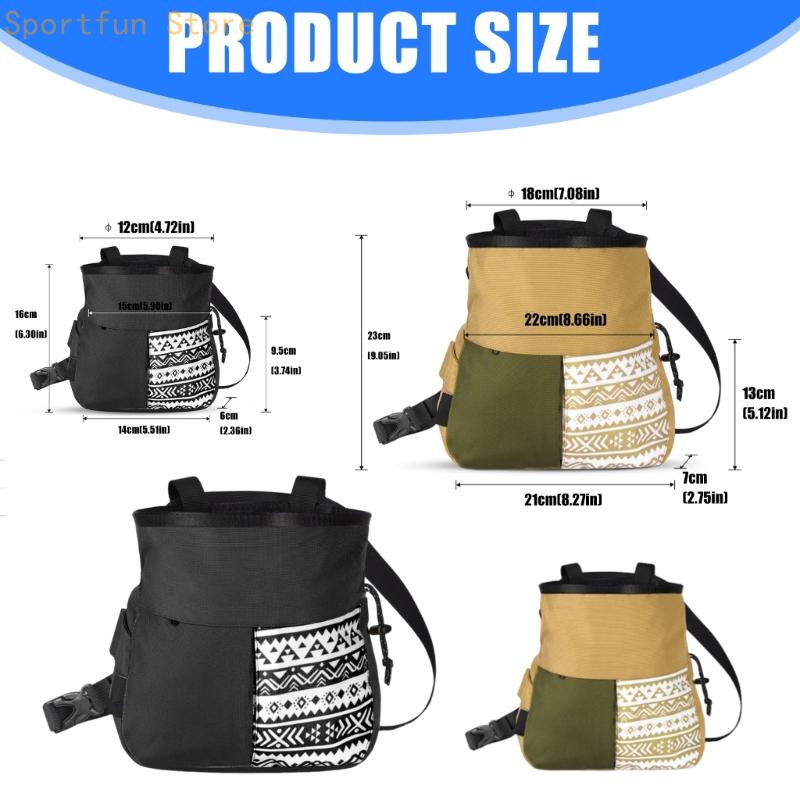 オックスフォード布ロッククライミングチョークバッグポケット付 - Chalk Bag Bouldering のレビューと価格
