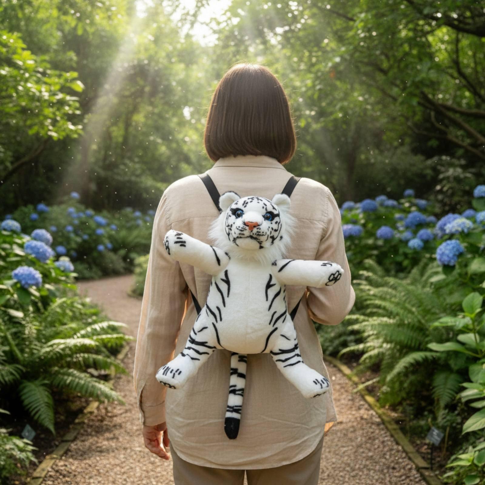 子供向けの、柔らかいレオパード柄のぬいぐるみバッグ。動物モチ - Outdoor Adventure With Kids のレビューと価格