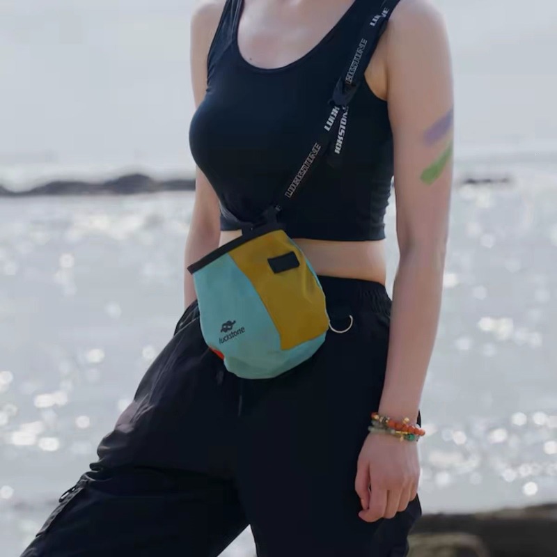ウエストハングチョークバッグ 耐摩耗性 防水性 軽量 クライ - Chalk Bag Bouldering のレビューと価格