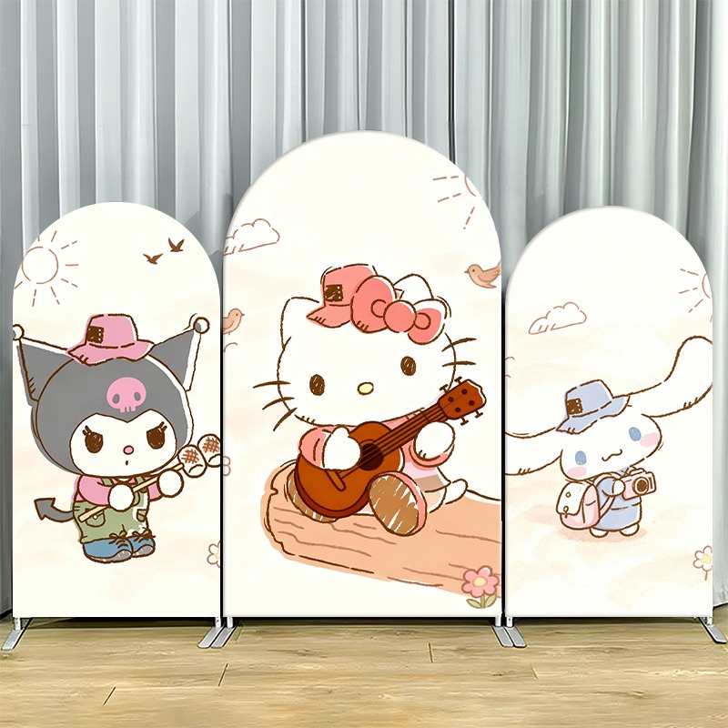 2Dフラットアーチ型背景幕カバー シングルレイヤー ノンスト - Outdoor Adventure Background のレビューと価格