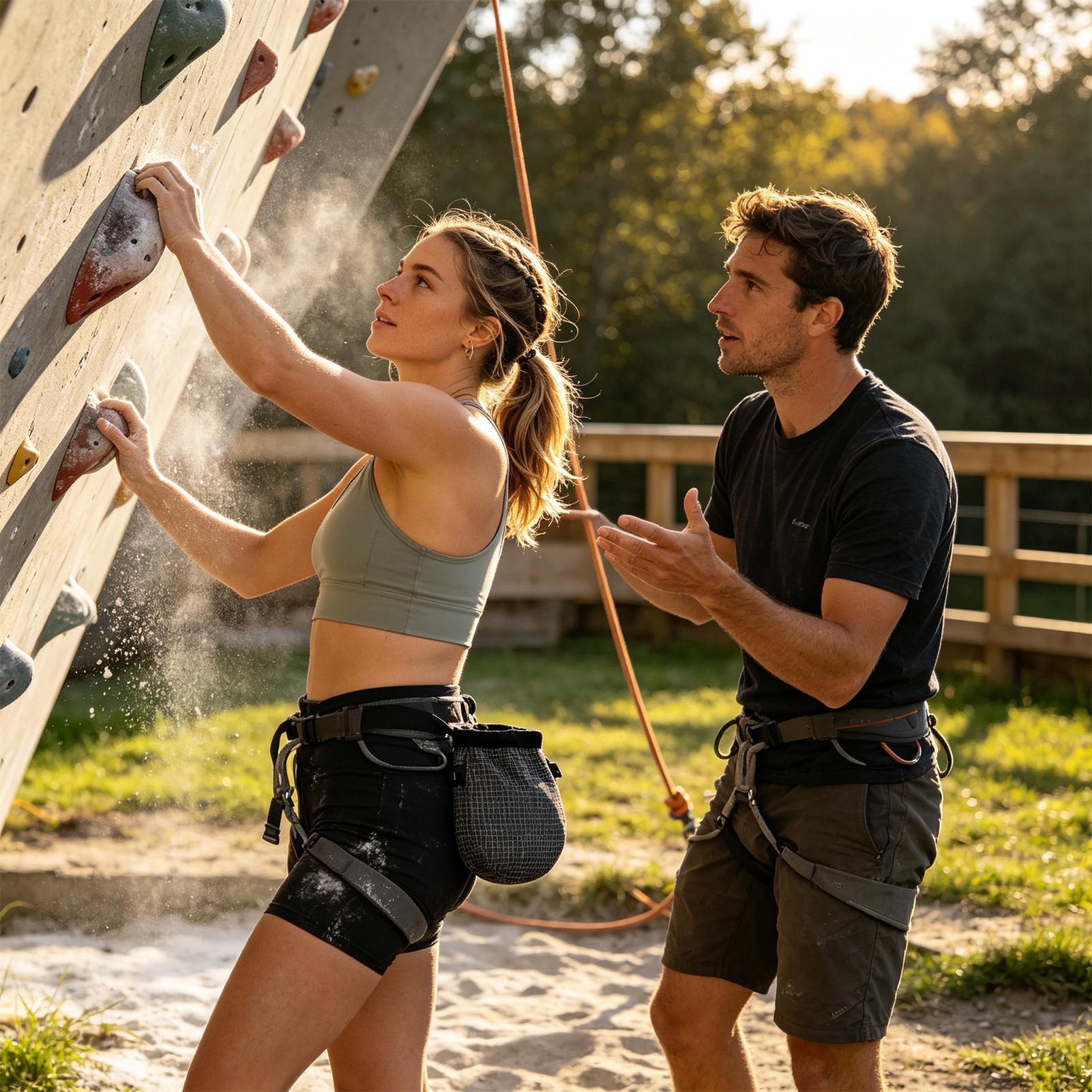 調節可能なベルト付きロッククライミングチョークバッグ 防水軽 - Chalk Bag Bouldering のレビューと価格