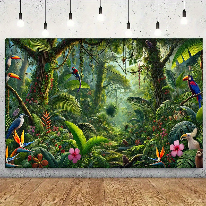 1pc ジャングルアドベンチャー背景バナー背景装飾、多機能屋 - Outdoor Adventure Background のレビューと価格