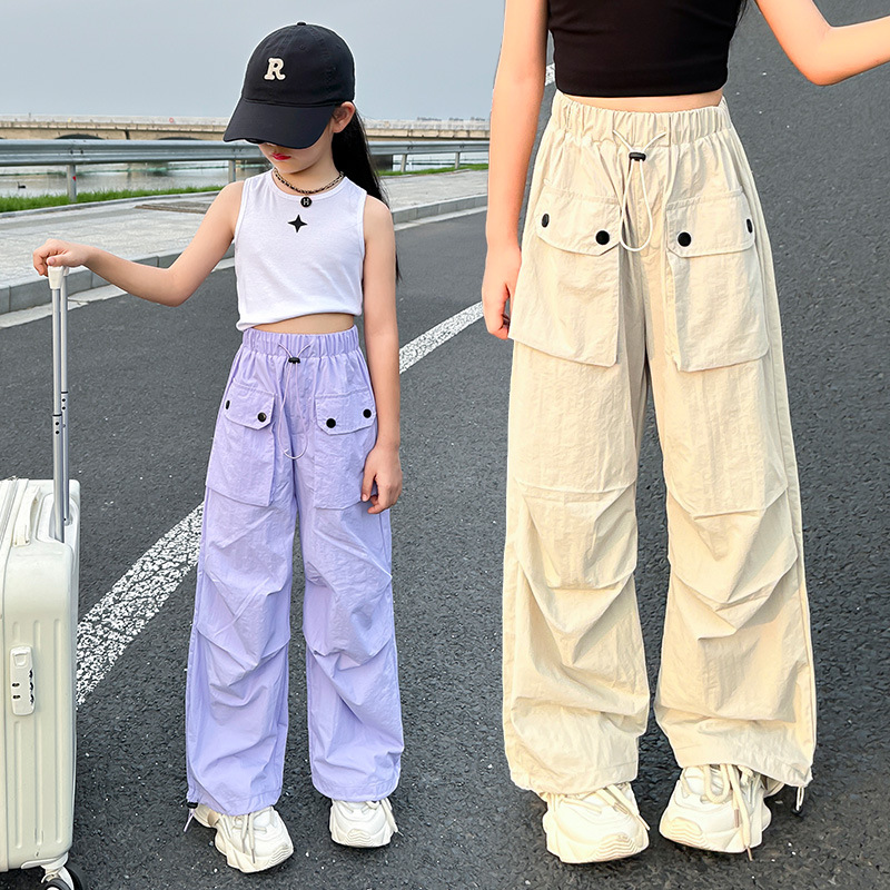 女の子用軽量防蚊カーゴパンツ、通気性のある生地、夏のアウトド - Outdoor Adventure Girl のレビューと価格